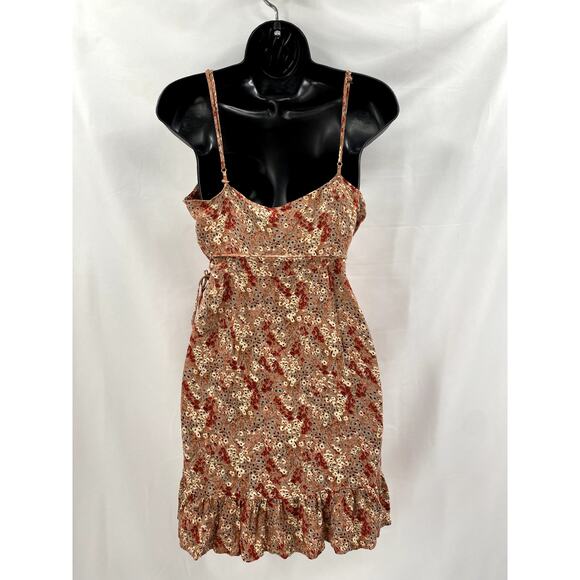 Free People Pink Floral Wrap Mini Dress - Picture 4 of 5